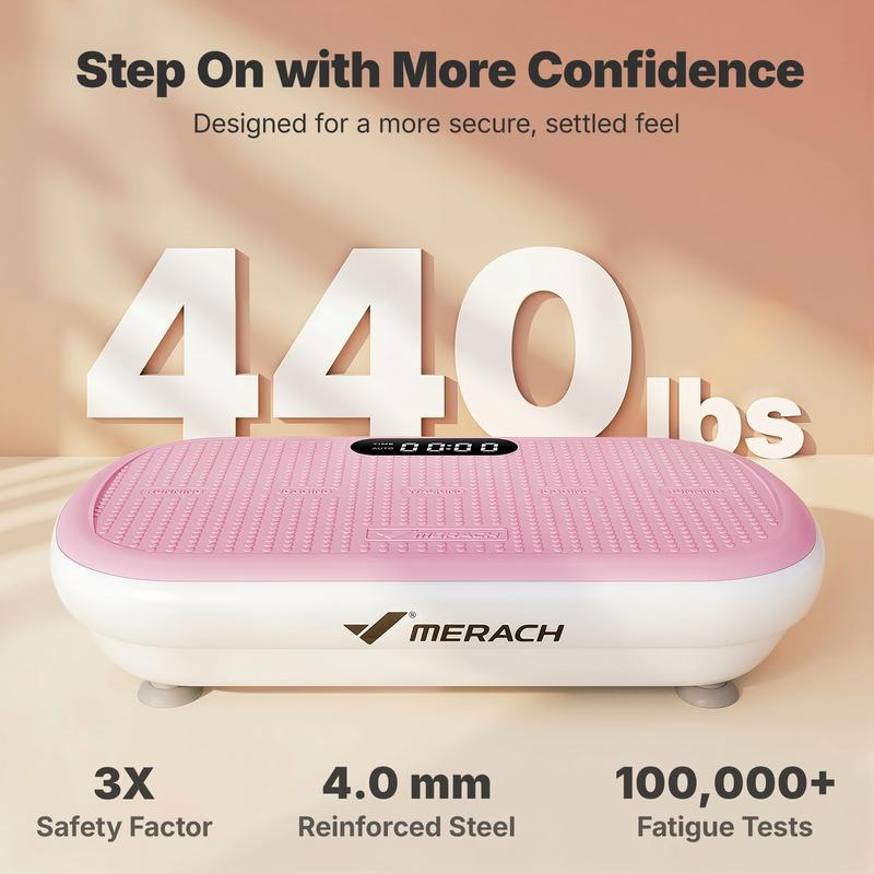 24FITNESS SummerVibes Vibration Plate Exercise Machine — 440LB Capacity | Bluetooth, Remote & 4 Workout Modes