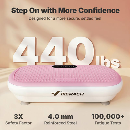 24FITNESS SummerVibes Vibration Plate Exercise Machine — 440LB Capacity | Bluetooth, Remote & 4 Workout Modes