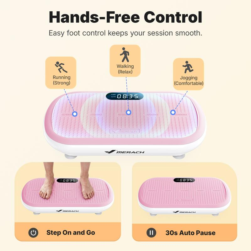 24FITNESS SummerVibes Vibration Plate Exercise Machine — 440LB Capacity | Bluetooth, Remote & 4 Workout Modes