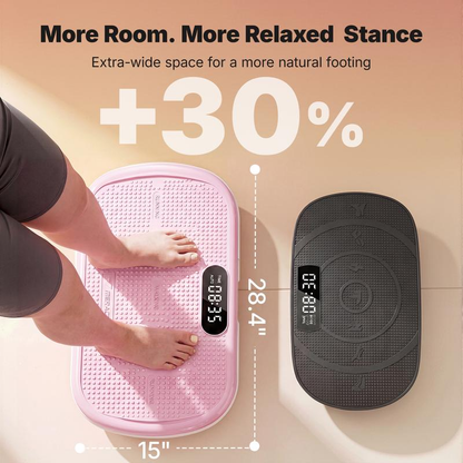 24FITNESS SummerVibes Vibration Plate Exercise Machine — 440LB Capacity | Bluetooth, Remote & 4 Workout Modes