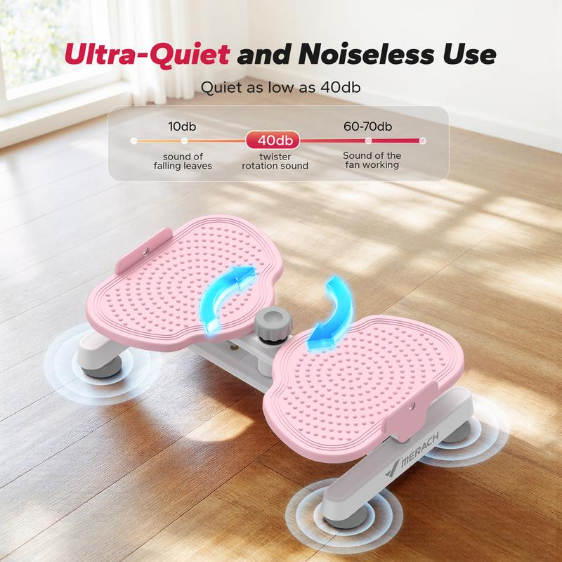 24FITNESS SummerVibes Waist Twist Machine — Silent Abs & Core Trainer | Non-Slip Twister Board