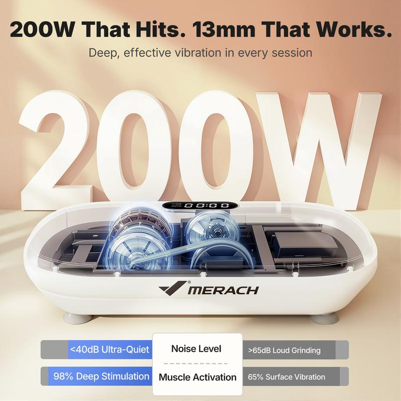 24FITNESS SummerVibes Vibration Plate Exercise Machine — 440LB Capacity | Bluetooth, Remote & 4 Workout Modes