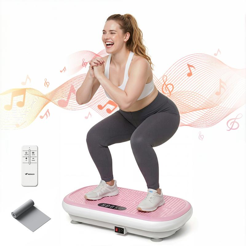 24FITNESS SummerVibes Vibration Plate Exercise Machine — 440LB Capacity | Bluetooth, Remote & 4 Workout Modes