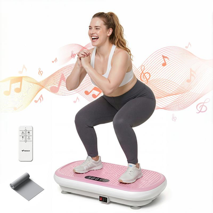 24FITNESS SummerVibes Vibration Plate Exercise Machine — 440LB Capacity | Bluetooth, Remote & 4 Workout Modes