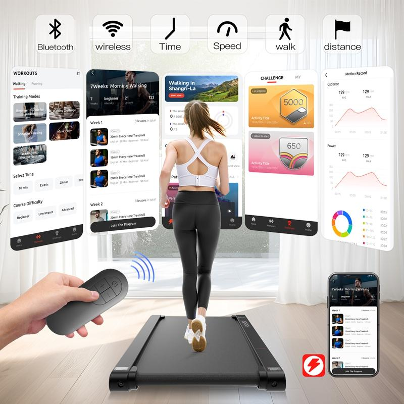 24FITNESS Smart Walking Pad — Portable Under Desk Treadmill | Remote & APP Control