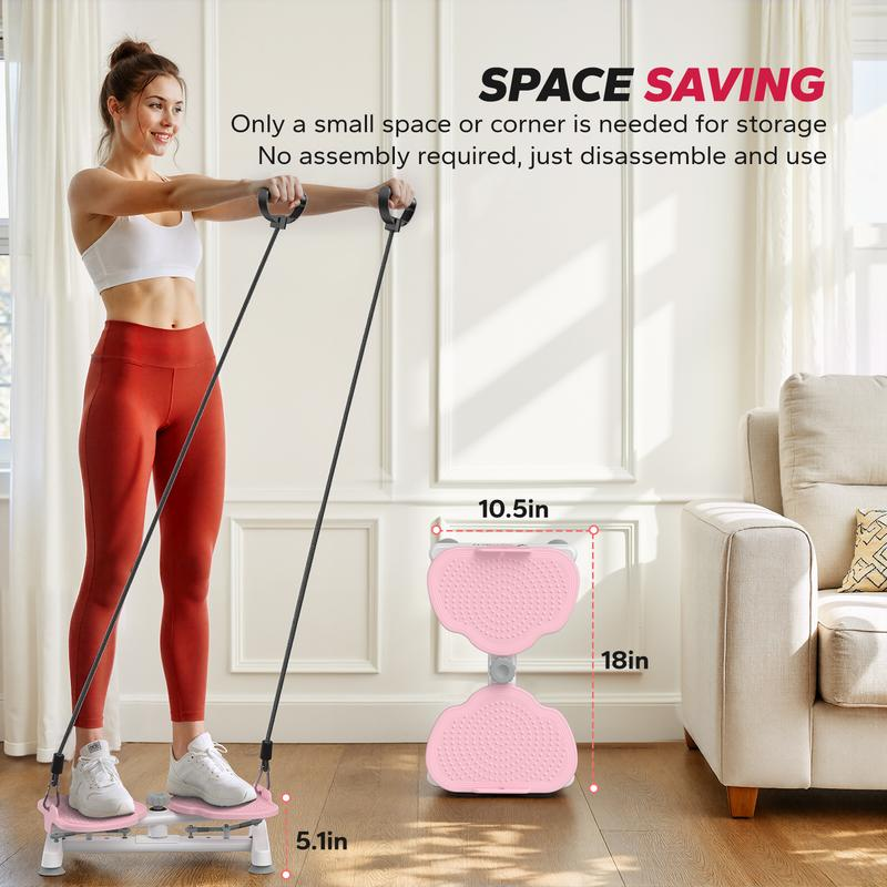 24FITNESS SummerVibes Waist Twist Machine — Silent Abs & Core Trainer | Non-Slip Twister Board