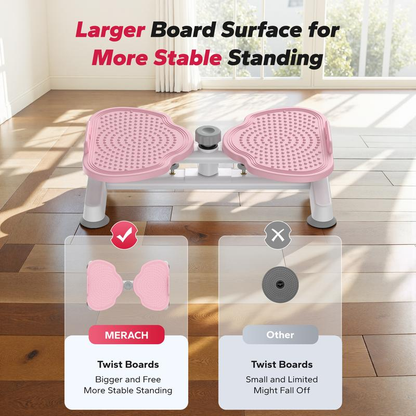 24FITNESS SummerVibes Waist Twist Machine — Silent Abs & Core Trainer | Non-Slip Twister Board