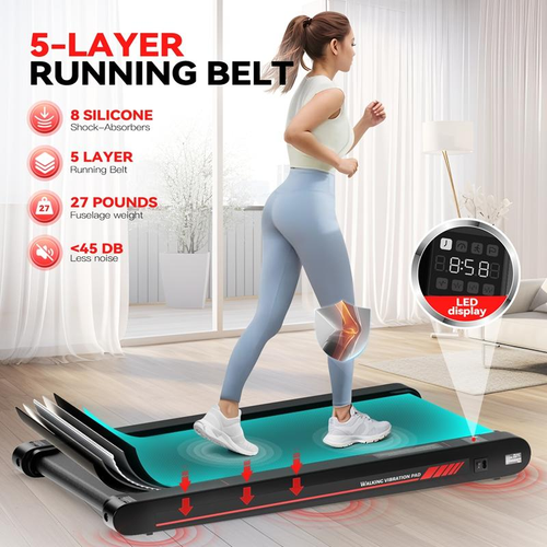 24FITNESS Smart Walking Pad — Portable Under Desk Treadmill | Remote & APP Control